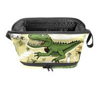 Borse per il trucco da donna,borsa da toilette per uomo,pianta verde coccodrillo,borsa per cosmetici da viaggio