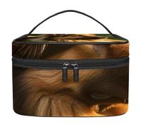 Borse per il trucco da donna,borsa da toilette per uomo,Ritratto di pastore tedesco del cane,borsa per cosmetici da viaggio