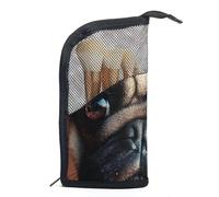 Borse per il trucco da donna,borsa da toilette per uomo,simpatico ritratto di cucciolo di cane,borsa per cosmetici da viaggio