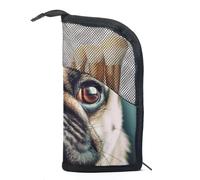Borse per il trucco da donna,borsa da toilette per uomo,simpatico ritratto di cucciolo di cane,borsa per cosmetici da viaggio