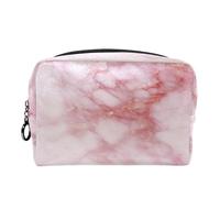 Borse per il trucco da donna,borsa da toilette per uomo,Trama di marmo rosa bianco,borsa per cosmetici da viaggio