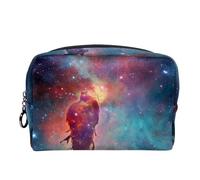 Borse per il trucco da donna,borsa da toilette per uomo,Universo dello spazio della nebulosa colorata,borsa per cosmetici da viaggio