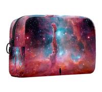 Borse per il trucco da donna,borsa da toilette per uomo,Universo dello spazio della nebulosa colorata,borsa per cosmetici da viaggio