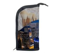 Borse per il trucco da donna,borsa da toilette per uomo,Visualizza il cielo della torre di architettura,borsa per cosmetici da viaggio