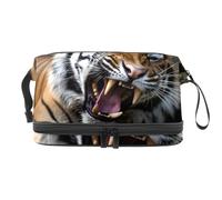Borse per il trucco da donna,borsa da toilette per uomo,Zoo ritratto animale Tigre,borsa per cosmetici da viaggio