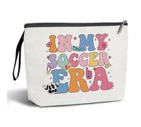 Borse per il trucco da donna, in My Soccer ERACosmetic Bag con stampa fronte/retro, borsa da viaggio impermeabile con fodera interna, regali di calcio per ragazze, donne, giocatori fan