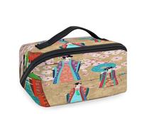 Borse per il trucco da viaggio a tema retrò Giappone per donne uomini ragazze ragazzi Giappone donne sacchetto di lavaggio borsa portatile articoli da toeletta cosmetici organizer borsa da doccia