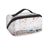 Borse per il trucco da viaggio con carrozza di cavallo con fiori magici per donne uomini ragazze ragazzi borsa per lavaggio cavallo borsa portatile articoli da toeletta cosmetici organizer borsa da