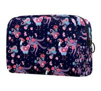 Borse per il trucco per le donne inchiostro fuoco e vernice spray da donna astuccio astratto da viaggio con cerniera astuccio portatile organizer per articoli da toeletta per ragazze adolescenti,