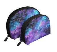 Borse per il trucco stampate con nuvole colorate spaziali 2 pezzi borsa da toilette da viaggio borsa organizer per cosmetici per donne