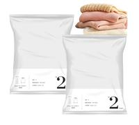 Borse Per Il Vuoto, Borse Di Immagazzinaggio Di Compressione | Risparmio Di Spazio 2x | Organizzatori Di Imballaggio Per Abbigliamento, Piumoni, Coperte, Biancheria Da Letto, Nessun Vuoto Necessario