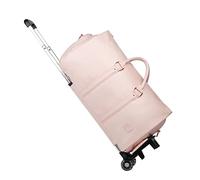 Borse per indumenti, borsa per indumenti con ruote, borsa per indumenti da viaggio con scomparto per scarpe, borsone con ruote, rosa, alla moda