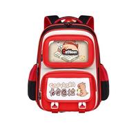 Borse per la scuola primaria, borse a tracolla con capibara, borse per la scuola per bambini e bambine Borse per la scuola dal design ergonomico,Rosso,small