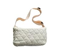 Borse per la spesa riutilizzabili di grande capacità multifunzione leggero moda reticolo modello Crossbody borsa a tracolla borse per le donne borsa, bianco, One Size