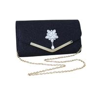 Borse per le donne - portafogli notturni | Frizione di nudo compatta | Borsa a mano frizione da sposa con a catena | Richieste borse chiusura magnetica | Pouch stoccaggio d, nero, Consulte la