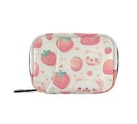 Borse per medicina alla fragola con scomparti rimovibili organizer per tablet portatili riutilizzabili per portafoglio