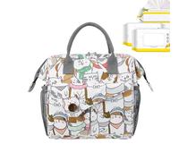 Borse per Pannolini | Impermeabile con Multi Scomparto e Porta Biberon - Borsa Per Pannolini Con Scomparti Separati - per Bambini, Asilo, Casa, Uso Interno ed Esterno, Campeggio e Bottiglie