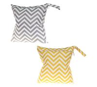 Borse Per Pannolini Per Bambini Da 2 Pezzi, Borse Impermeabili Bagnate/Asciutte, Borse Per Pannolini Con Cerniera, Borse Per Pannolini Portatili, Borse Per Pannolini Riutilizzabili