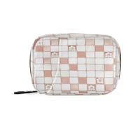 Borse per pillole di fiori in oro rosa da viaggio con scomparti staccabili, organizer per pillole da viaggio 2 volte al giorno per borsa