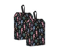 Borse per scarpe a forma di cavalluccio marino e stella marina per viaggi, organizer per bagagli con animali marini e oceanici, pochette per scarpe con maniglia
