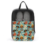 Borse per scarpe da golf, da viaggio, da donna, da uomo, con grazioso cappello con stampa di cane, borse da viaggio per scarpe da viaggio, da mettere in valigia, per bowling, danza, calcio, scarpe da