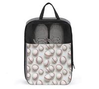 Borse per scarpe da golf, da viaggio, da donna, da uomo, con stampa bianca e motivo baseball, borse per scarpe da viaggio per imballare in valigia, bowling, danza, punte, calcio, scarpe da ginnastica