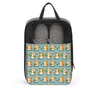 Borse per scarpe da golf, da viaggio, da donna, da uomo, con stampa di criceto e foglia, borse da viaggio per imballare in valigia, bowling, danza, punte, calcio, scarpe da ginnastica, organizer per