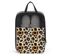Borse per scarpe da golf, da viaggio, da donna, da uomo, con stampa leopardata, borse da viaggio per scarpe da viaggio, per imballare in valigia, bowling, danza, punta/calcio, scarpe da ginnastica