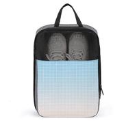 Borse per scarpe da golf, da viaggio, da donna, uomo, con stampa a griglia blu sfumata, borse da viaggio per imballaggio in valigia, bowling, danza, punte, calcio, scarpe da ginnastica, organizer per
