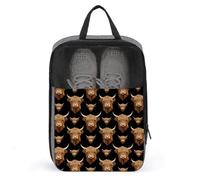Borse per scarpe da golf, da viaggio, da donna, uomo, con stampa mucca, borse da viaggio per imballaggio in valigia, bowling, danza, punte, calcio, scarpe da ginnastica, organizer per palestra con