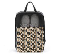 Borse per scarpe da golf, da viaggio, da donna, uomo, con stampa vintage a scacchi, borse da viaggio per imballare in valigia, bowling, danza, punte, calcio, scarpe da ginnastica, organizer per