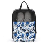 Borse per scarpe da golf da viaggio per donne e uomini, astratti occhi blu, 1 stampa borse per scarpe da viaggio per imballaggio in valigia, bowling, danza, punta-calcio, scarpe da ginnastica