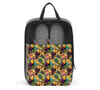 Borse per scarpe da golf, da viaggio, per donne e uomini, con stampa artistica di tucano tropicale, borse per scarpe da viaggio per imballare in valigia, bowling, danza, punte, calcio, scarpe da