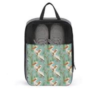 Borse per scarpe da golf da viaggio per donne e uomini, con stampa di gabbiano sul fiume, borse per scarpe da viaggio per imballare in valigia, bowling, danza, punte, calcio, scarpe da ginnastica