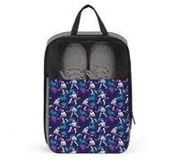 Borse per scarpe da golf, da viaggio, per donne e uomini, con stampa di giocatori di hockey, borse da viaggio per imballare in valigia, bowling, danza, punte, calcio, scarpe da ginnastica, organizer