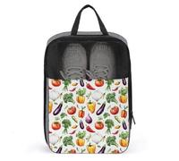 Borse per scarpe da golf, da viaggio, per donne e uomini, con stampa di peperoni colorati, con stampa vegetale, borse da viaggio per valigia, bowling, danza, punte, calcio, scarpe da ginnastica