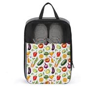 Borse per scarpe da golf da viaggio per donne e uomini, con stampa di pomodoro, peperoni, verdure, borse per scarpe da viaggio per imballare in valigia, bowling, danza, punte, calcio, scarpe da