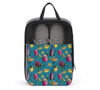 Borse per scarpe da golf da viaggio per donne e uomini, con stampa di succhi estivi, borse per scarpe da viaggio per imballare in valigia, bowling, danza, punte, calcio, scarpe da ginnastica