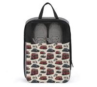 Borse per scarpe da golf, da viaggio, per donne e uomini, con stampa vintage con auto, borse da viaggio per imballare in valigia, bowling, danza, punte, calcio, scarpe da ginnastica, organizer per