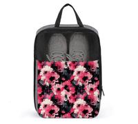 Borse per scarpe da golf da viaggio per donne e uomini, motivo floreale con inchiostro stampato, borse per scarpe da viaggio per imballare in valigia, bowling, danza, punte, calcio, scarpe da