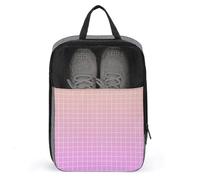 Borse per scarpe da golf da viaggio per donne e uomini, rosa pesca sfumata stampa griglia borse per scarpe da viaggio per imballaggio in valigia, bowling danza pointe calcio tacchetti borsa organizer