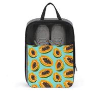 Borse per scarpe da golf, da viaggio, unisex, con stampa papaya luminosa, borse da viaggio per scarpe da viaggio, per imballare in valigia, bowling, danza, punta/calcio, scarpe da ginnastica
