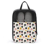 Borse per scarpe da golf, per donne e uomini, con stampa colorata con gatti, borse per scarpe da viaggio per imballare in valigia, bowling, danza, punte, calcio, scarpe da ginnastica, organizer per