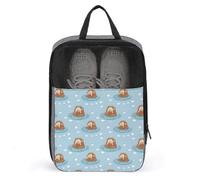 Borse per scarpe da golf per viaggi, donne e uomini, con stampa di sigilli in stile cartone animato, borse per scarpe da viaggio per imballare in valigia, bowling, danza, punte, calcio, scarpe da