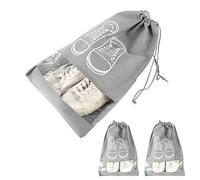 Borse per scarpe da viaggio, borsa da viaggio per scarpe da 3 pezzi Custodia in tessuto Custodia traspirante con finestra trasparente per accessori per la dispensa domestica (Nessun danno nella borsa