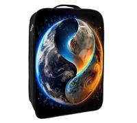 Borse per scarpe da viaggio per l'imballaggio,Borsa da viaggio per scarpe,3D Yin Yang Pettegolezzo Luna Terra