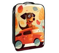 Borse per scarpe da viaggio per l'imballaggio,Borsa da viaggio per scarpe,Benvenuti a casa divertente cane albero rosso auto