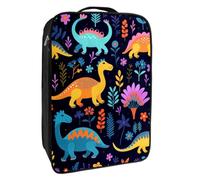 Borse per scarpe da viaggio per l'imballaggio,Borsa da viaggio per scarpe,dinosauro del fumetto fiore colorato