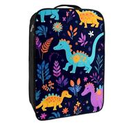Borse per scarpe da viaggio per l'imballaggio,Borsa da viaggio per scarpe,dinosauro del fumetto fiore colorato