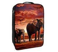 Borse per scarpe da viaggio per l'imballaggio,Borsa da viaggio per scarpe,Famiglia africana dell'elefante del pascolo